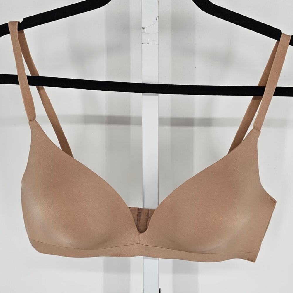 Vintage Y2K Cosmopolitan Womens Sz 36D Lightly Lined T Shirt Bra Solid Beige
